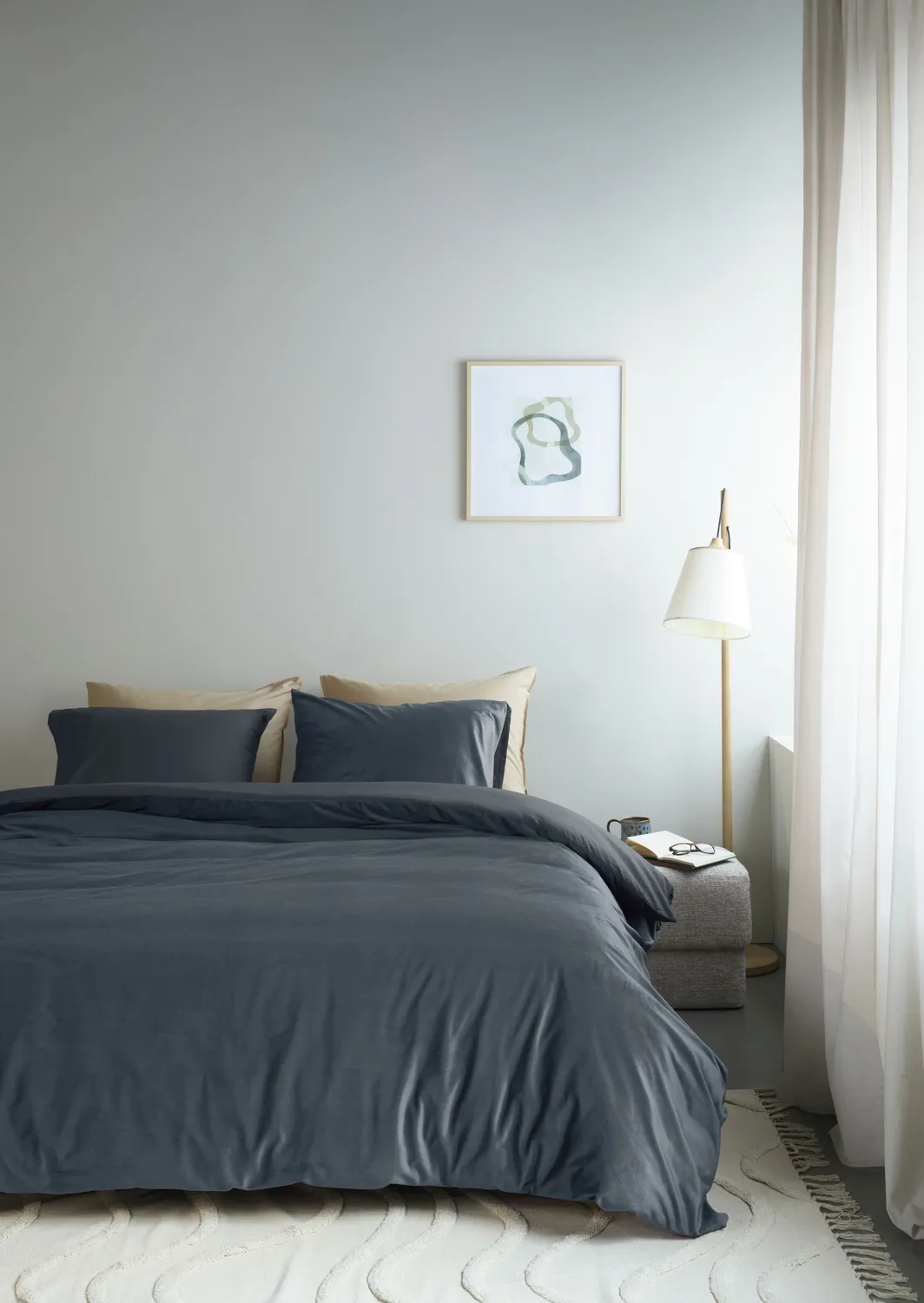 Ambiante Velvety dynetrekk 140x200 blått fløyel