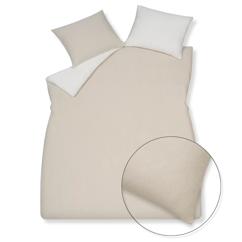 Vandyck Pure 89 XL sengetøy stone 260x240 – striper