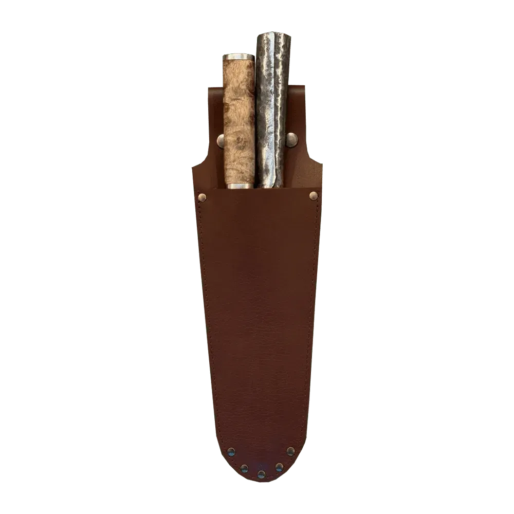 Xapron knivholder 2 kniver cognac skinn