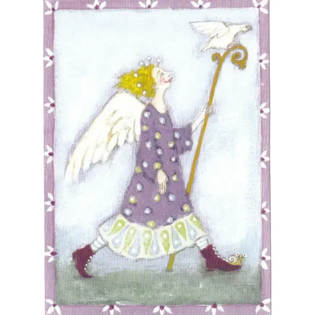Aspegren Denmark Angel with a Stick postkort dobbeltkort 11x16 cm