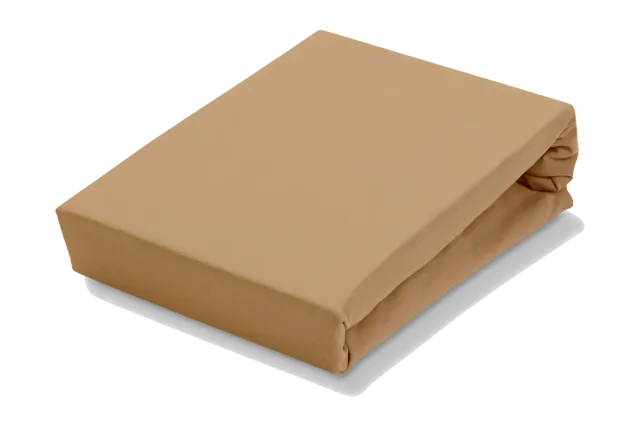Jersey Soft topper laken 80-100 toffee stretch bomull