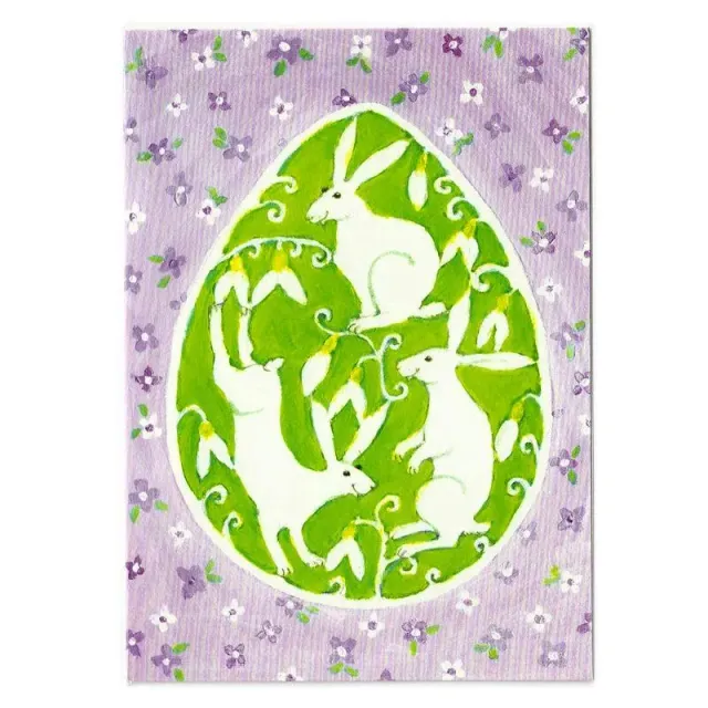 Aspegren Denmark Easter Bunnies postkort 11x16 dobbeltkort