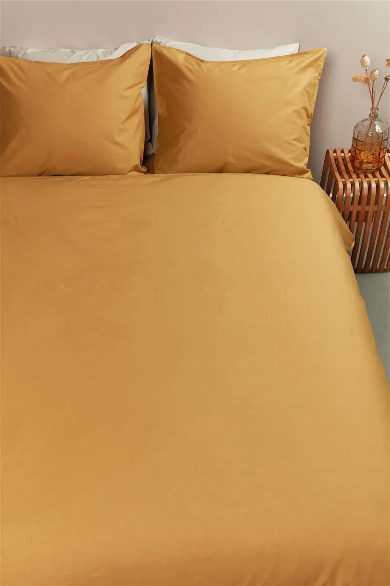 Ambiante Cotton Uni dynetrekk 140x200 oker bomull