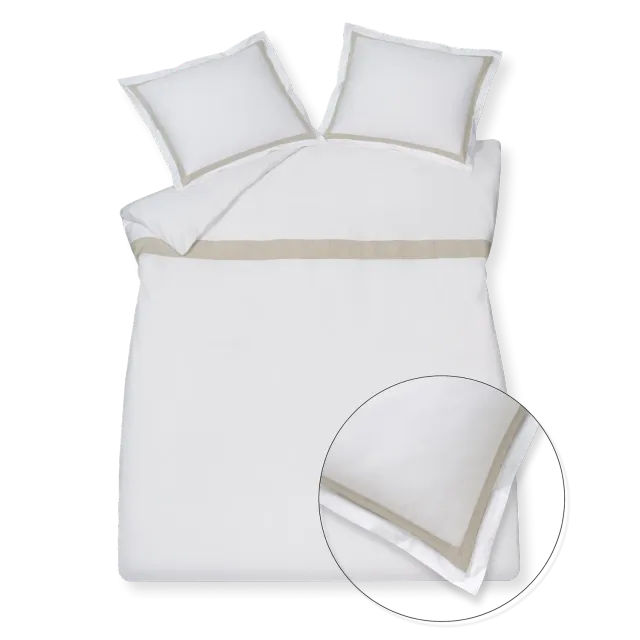 Vandyck Purity Capri dynetrekksett white 140x200 sateng