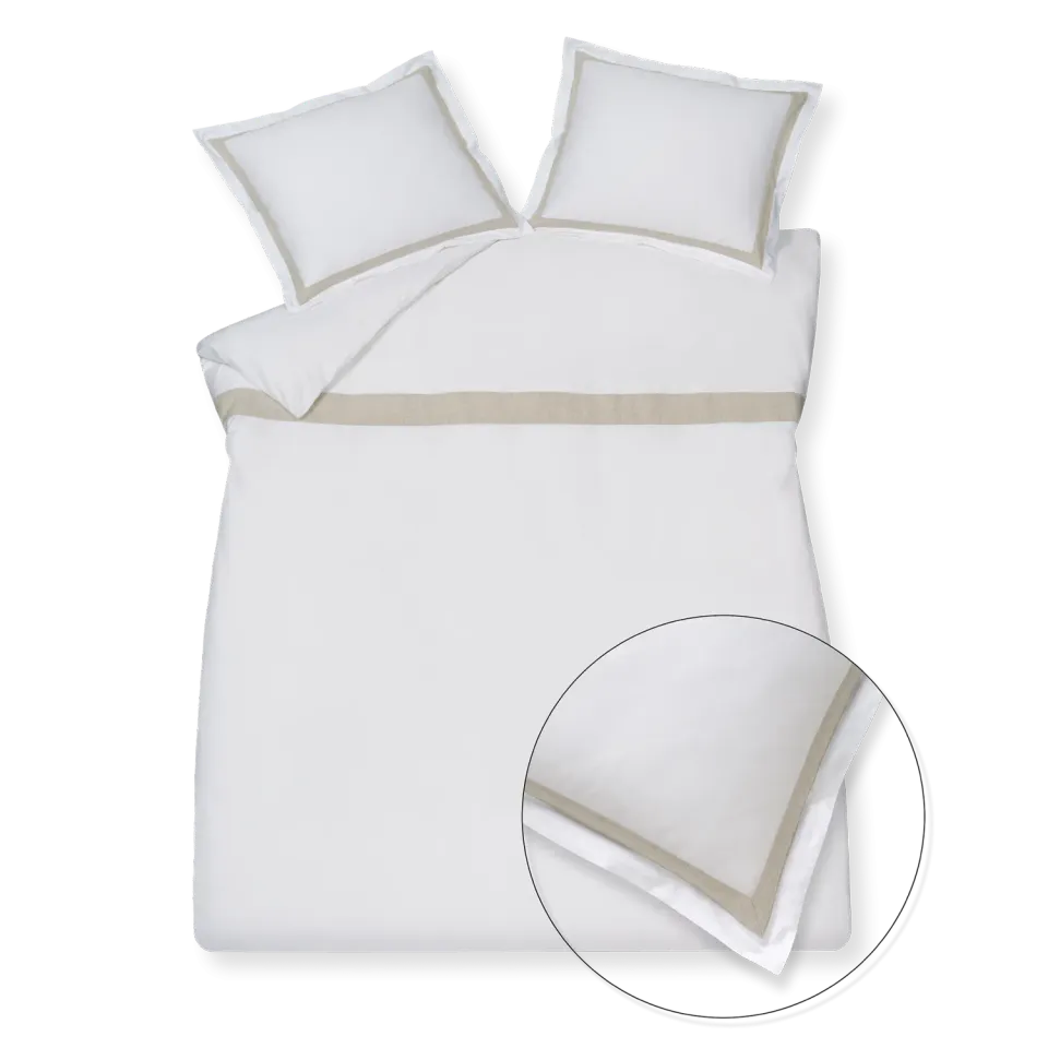 Vandyck Purity Capri dynetrekksett white 140x200 sateng