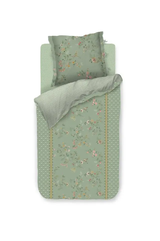 Pip Studio Kili Flower sengetøy 140x200 grønn blomstret