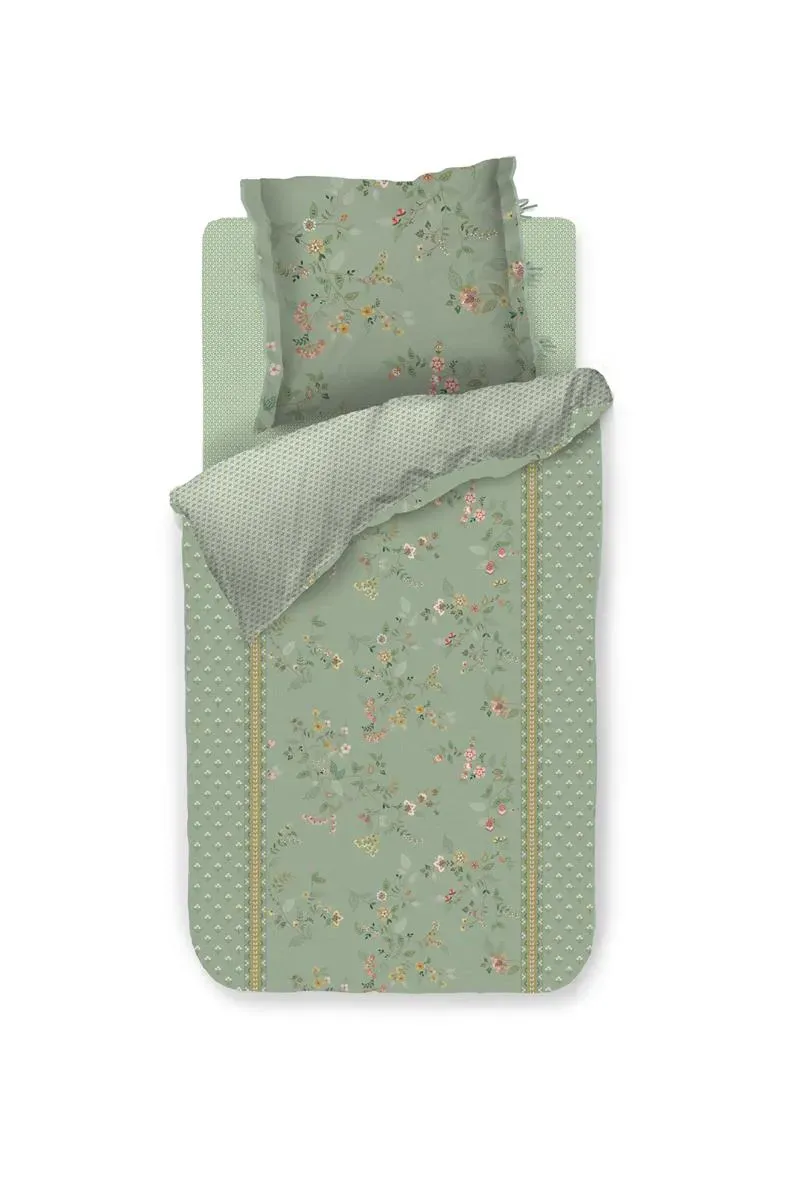 Pip Studio Kili Flower sengetøy 140x200 grønn blomstret