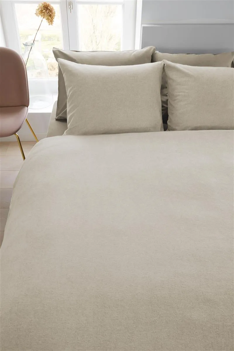 Beddinghouse Frost dynetrekk 140x200 lys sand flanell