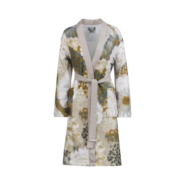 Vandyck Isabelle morgenkåpe M multi blomster bambus