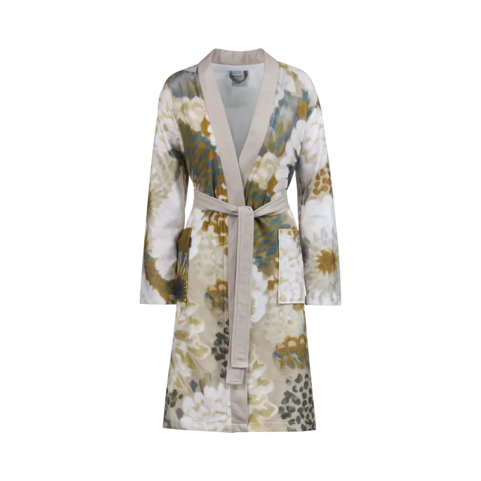 Vandyck Isabelle morgenkåpe M multi blomster bambus