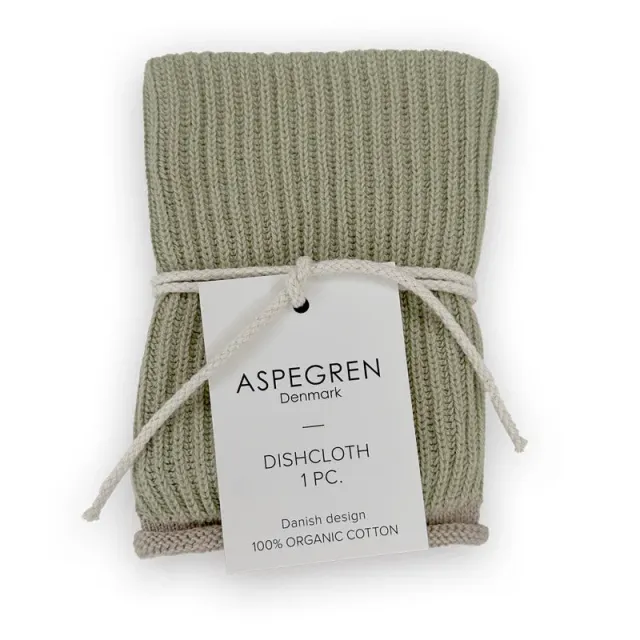 Aspegren Denmark Ripple oppvaskklut aloe 26x26 cm økologisk bomull