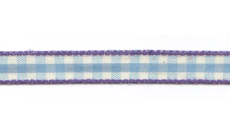 Aspegren Denmark Ribbon pyntebånd blårutet 1 cm 3 m
