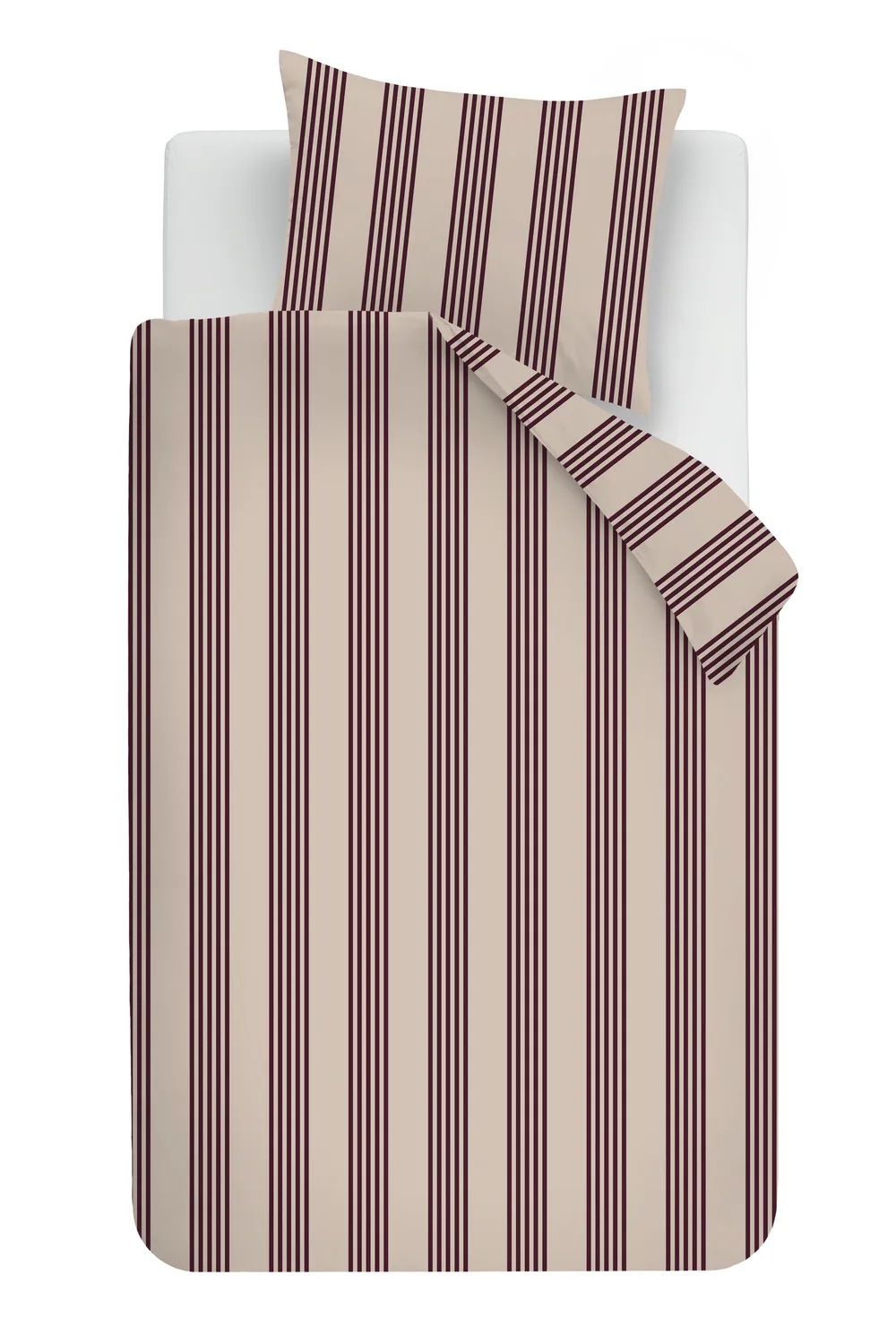 Beddinghouse Pure Stripe dynetrekk 140x220 naturel stripet