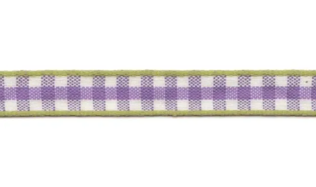 Aspegren Check pyntebånd lilla 1 cm x 3 m rutet