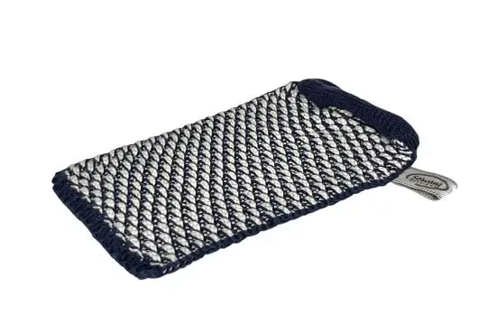 Solwang Design vaskehanske natur/navy økologisk bomull 1 stk