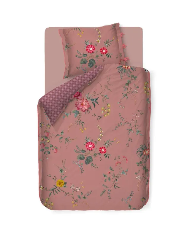 Pip Studio Fleur Grandeur dynetrekk rosa 200x200 cm + 2 trekk