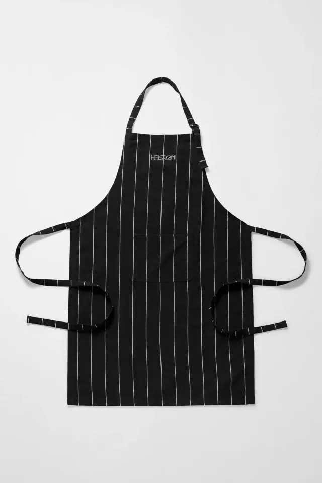 Hellstrøm forkle mørk blå striper 102x78 cm økologisk