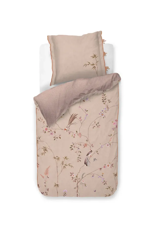 Pip Studio Bamboo Blossom dynetrekk 140x200 khaki