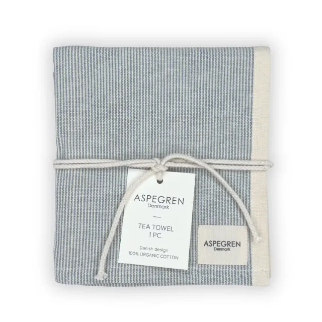Aspegren Denmark Pinstripe kjøkkenhåndkle sprinklake 50x70 økologisk
