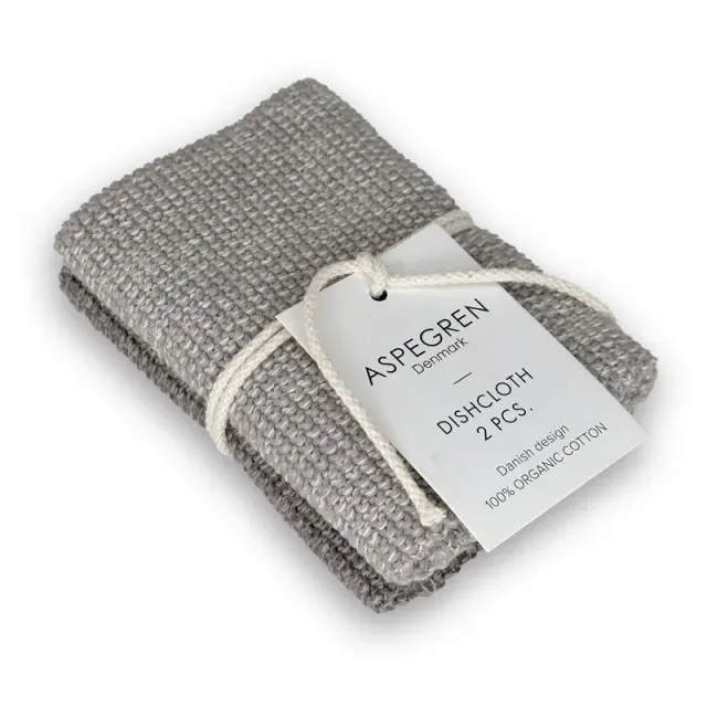 Aspegren Denmark Blend Gray oppvaskklut 26x26 2-pk myk