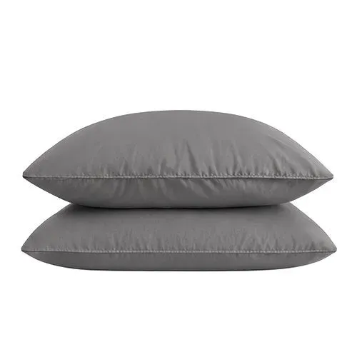 Ambiante Cotton Uni putevar 60x70 cm grå 2-pakning