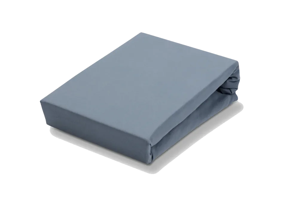 Vandyck Jersey Soft splittopperlaken dusty blue 140-160 stretch