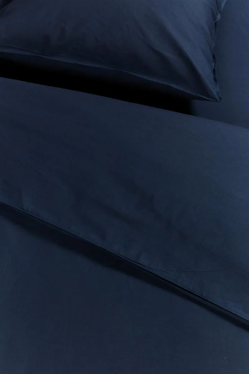 Ambiante Cotton Uni dynetrekk 140x200 mørkeblå bomull