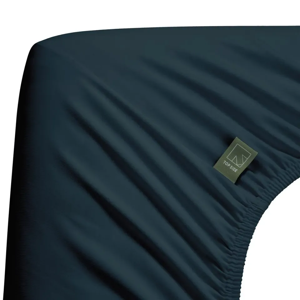 Beddinghouse Dutch Design jersey stretch splittopplaken blå 180x220