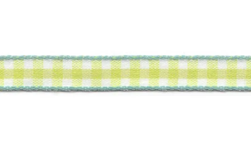 Aspegren Check Green pyntebånd 1 cm x 3 m bomull
