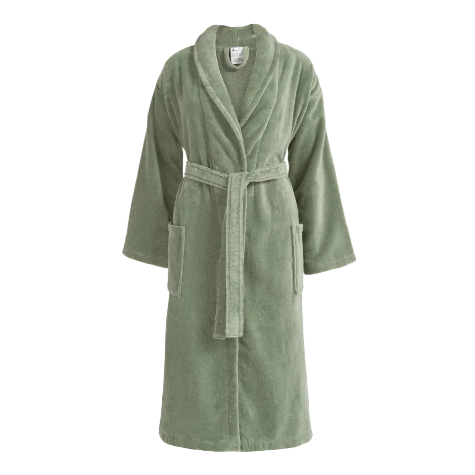 Vandyck Prestige Uni badekåpe smoke green Medium velur