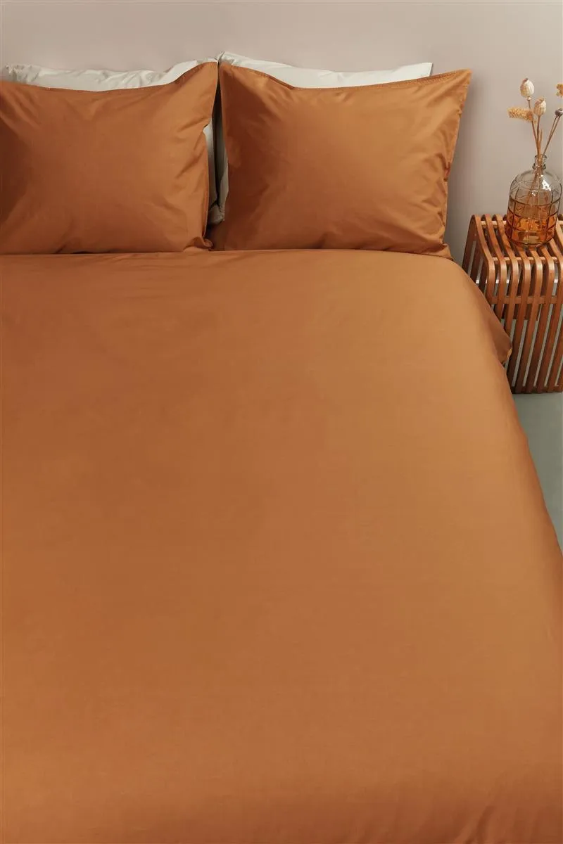 Ambiante Cotton Uni dynetrekk 140x200 oransje bomull