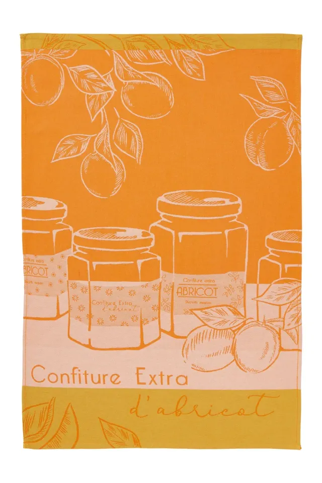 Coucke Orchard Apricots kjøkkenhåndkle 50x75 oransje