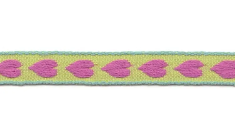 Aspegren Denmark Heart gavebånd 1cm 25m grønn