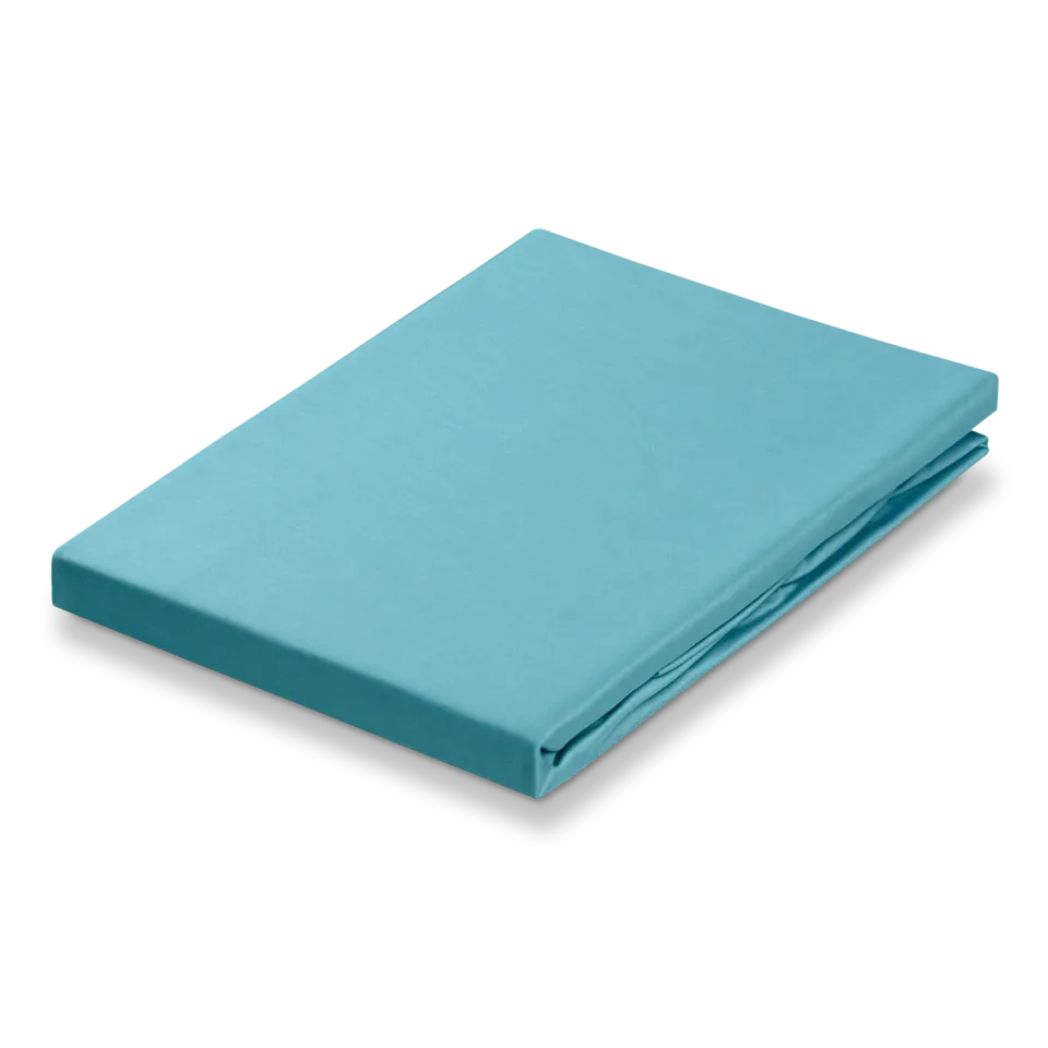 Vandyck Sateng laken teal blue 90x200 egyptisk bomull