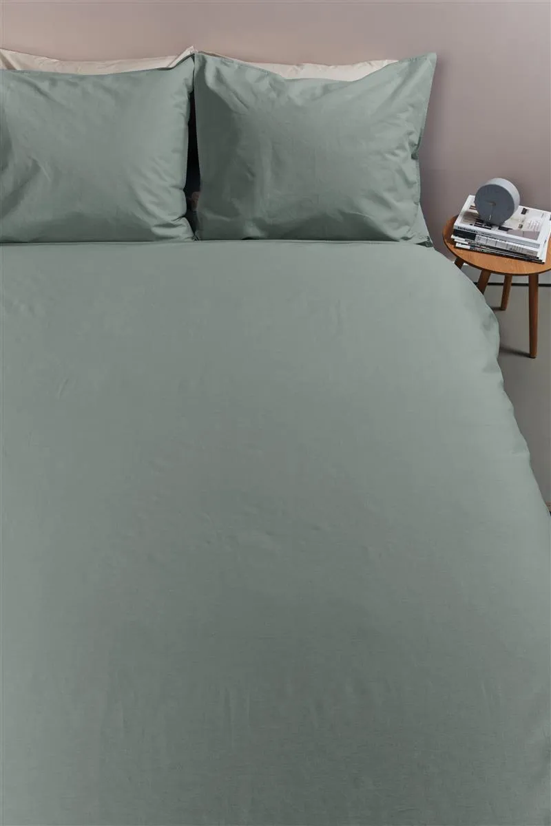 Ambiante Cotton Uni dynetrekk 140x200 grønn bomull