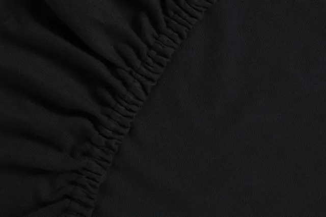 Ambiante Jersey topplaken 90x200-210 cm svart bomull