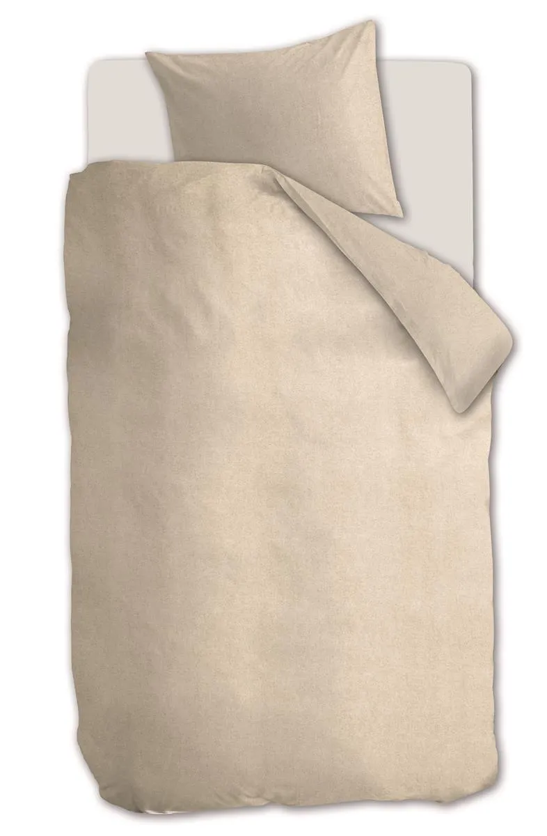 Beddinghouse Frost dynetrekk 140x200 lys sand flanell