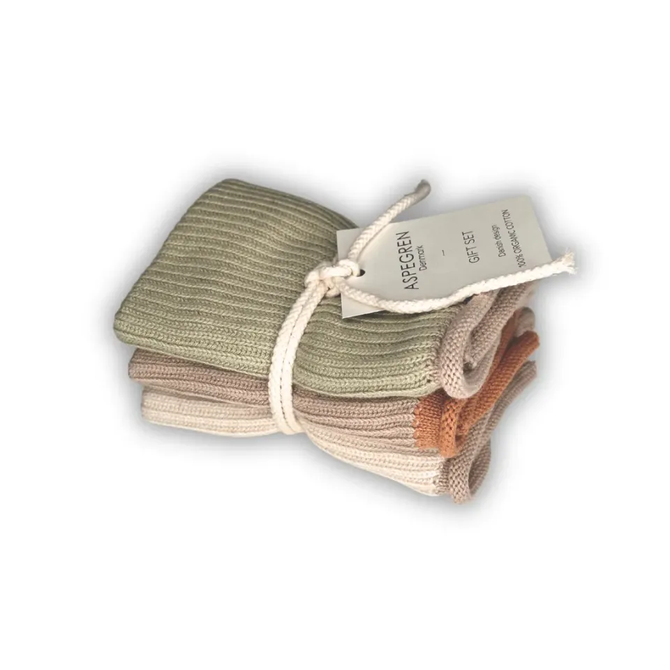 Aspegren Denmark Kitchen Gift Set kjøkkenkluter pistachio 3-pk øko