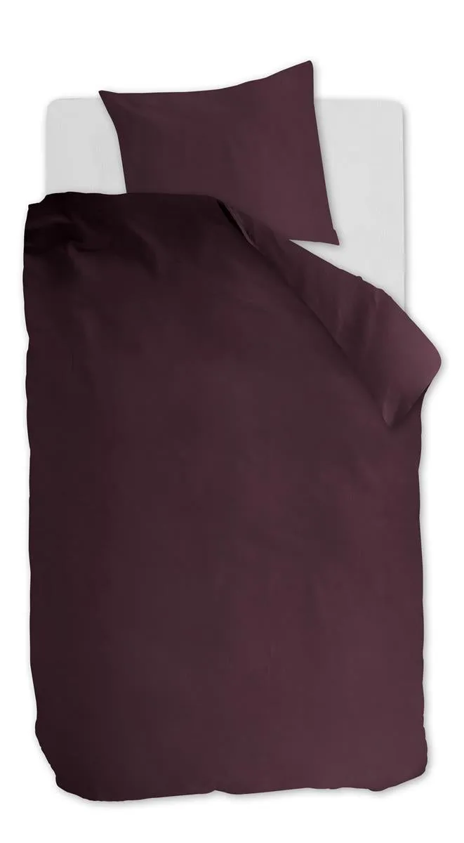 Ambiante Cotton Uni dynetrekk 140x200 mørkerød bomull