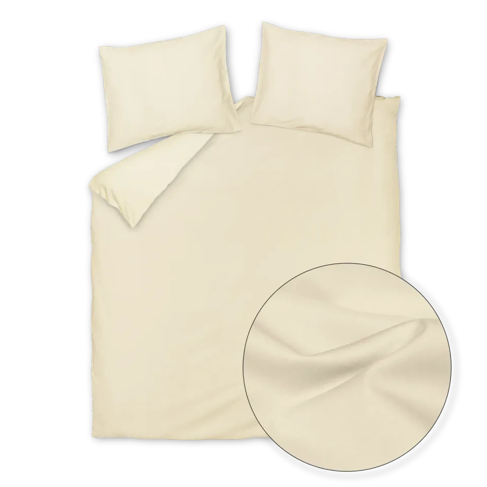 Vandyck Satin Luxe dynetrekksett 140x200 beige sateng