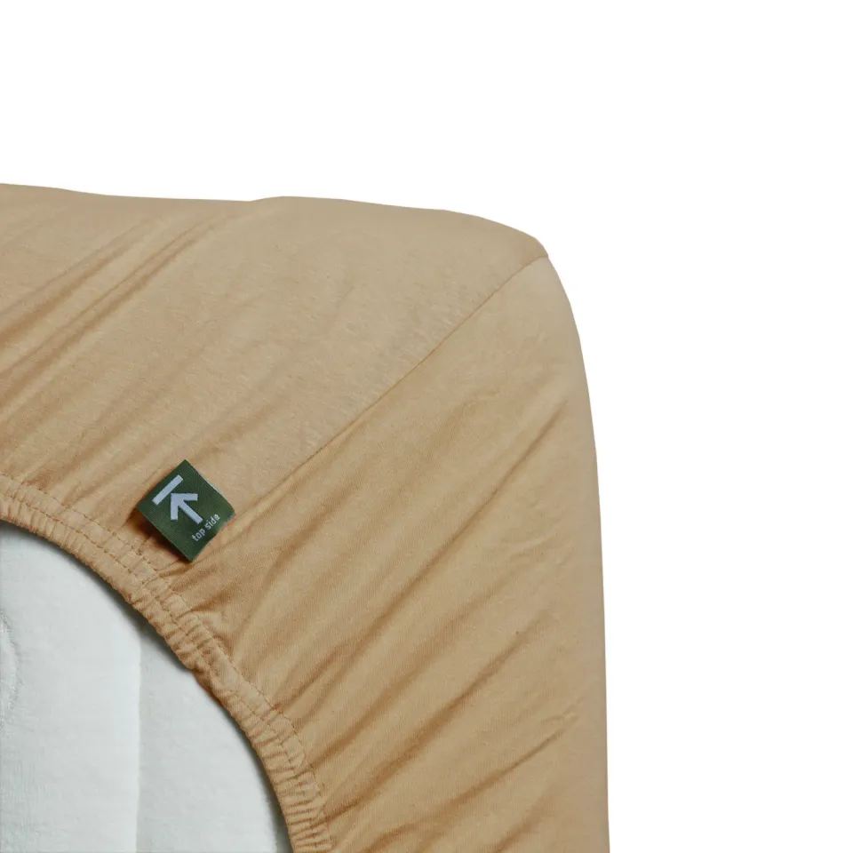 Beddinghouse Jersey splittopperlaken 160x200 camel bomull