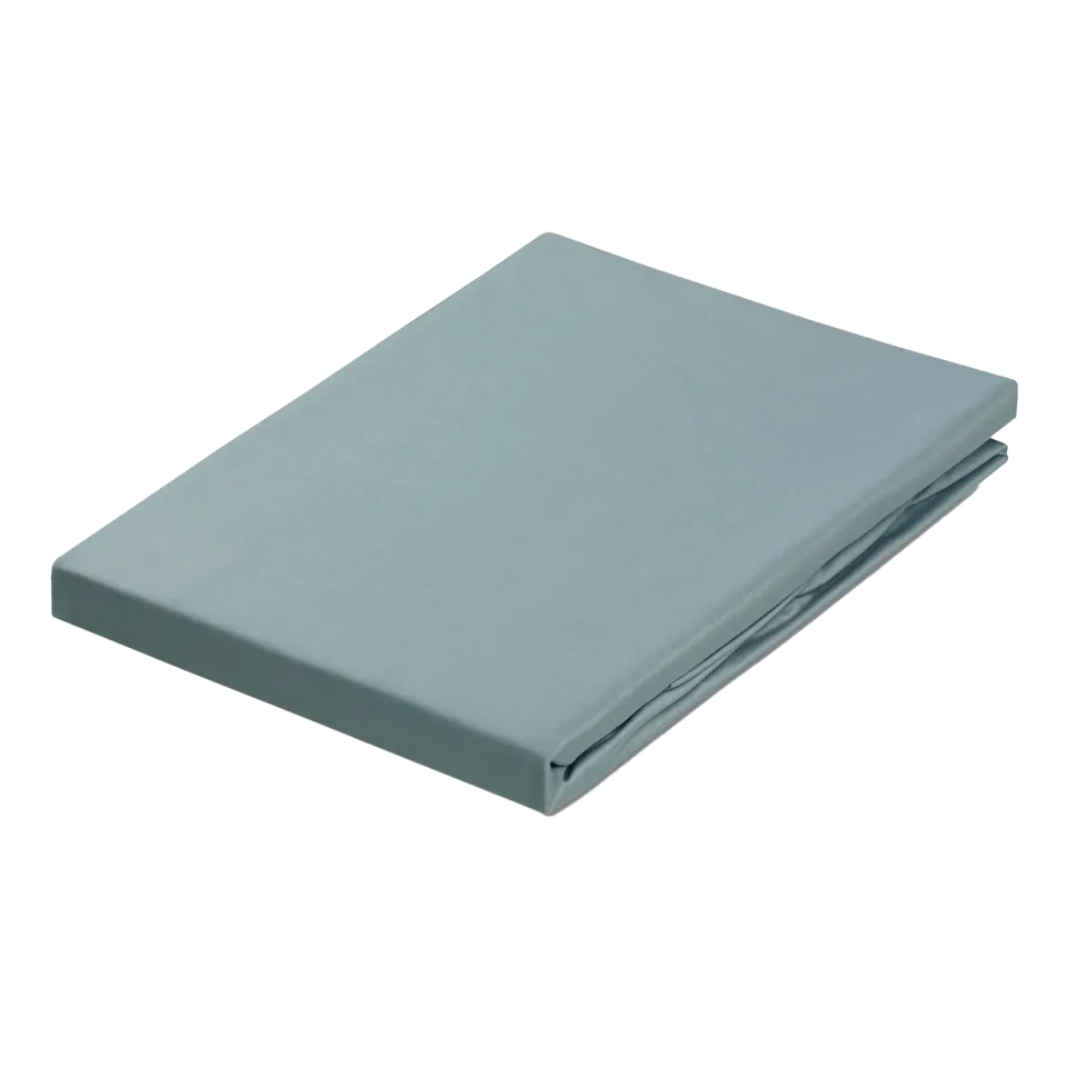 Vandyck Sateng strekklaken pearl blue 90x200 – bomull