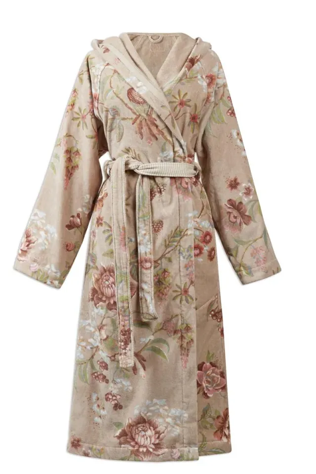 Pip Studio Secret Garden badekåpe khaki blomster