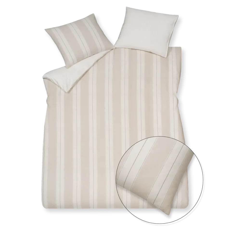 Vandyck Pure 78 dynetrekksett linen dobbel bomull/lin