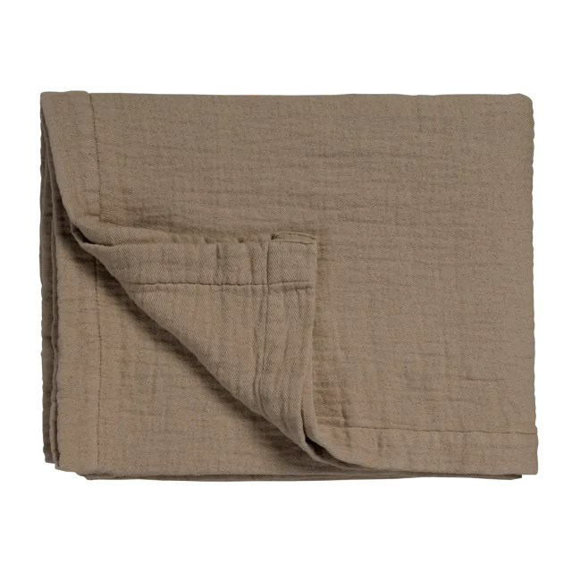 Vandyck Pure 68 sengeteppe pledd taupe 160x250 bomull
