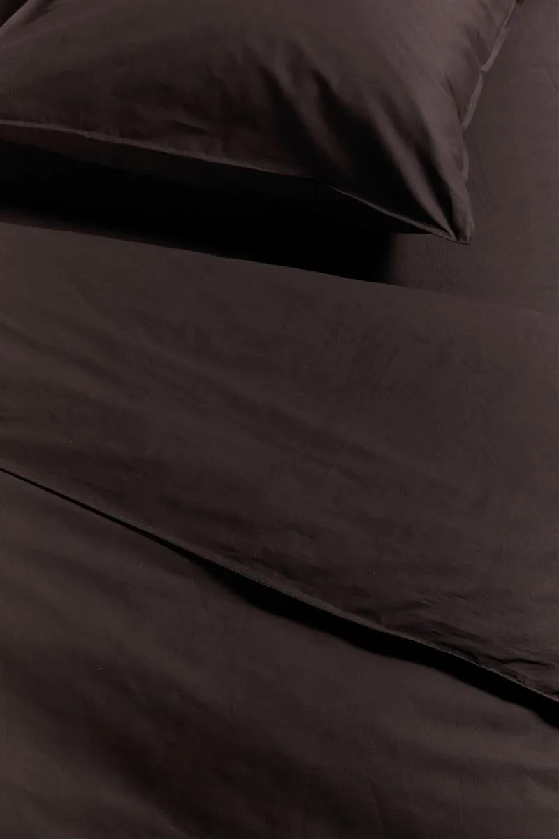 Ambiante Cotton Uni dynetrekk 140x200 brunt bomull