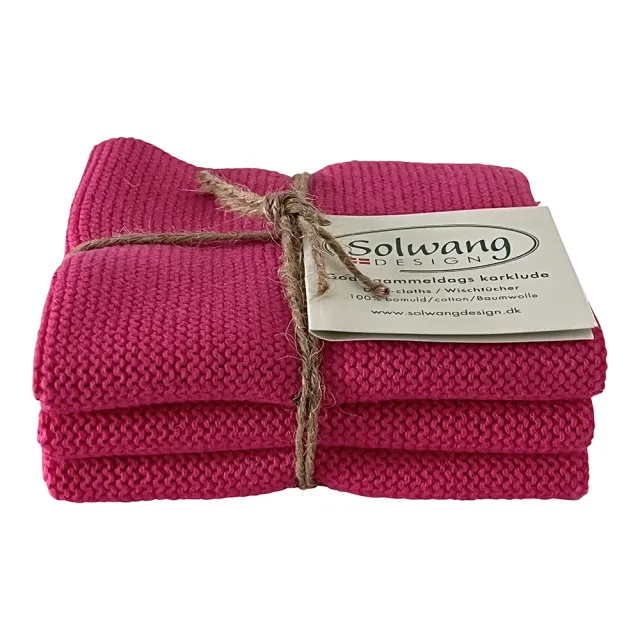Solwang Design karklut pink 3 stk økologisk