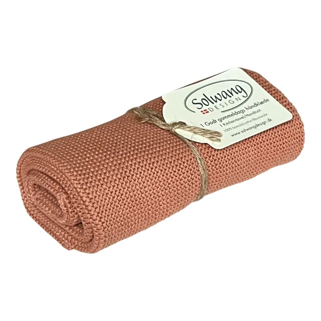 Solwang Design strikket håndkled masala brun økologisk
