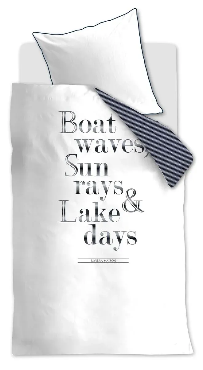 Rivièra Maison Lake Days dynetrekk 240x200 marineblå
