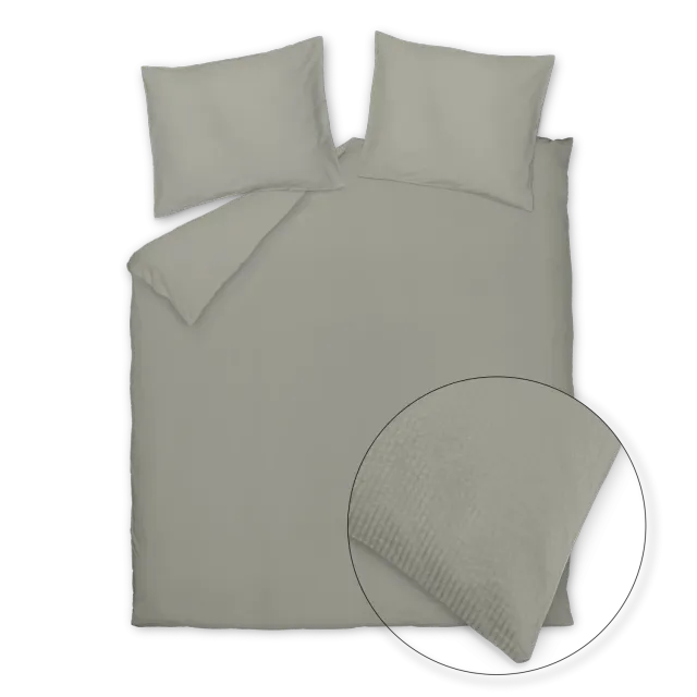 Vandyck Pure Flow dynetrekksett smoke green 260x240 percale